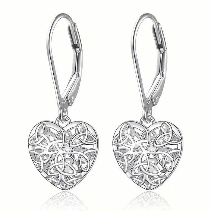 Exquisite Hollow Heart-Shaped Hoop Earrings by DailySale