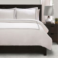 Exquisite Hotel Satin Stitched 100% Cotton Percale Duvet Set by DailySale