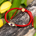 Eye of Spiritual Protection - Four-Strand Red String Bracelet by Conscious Items