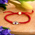 Eye of Spiritual Protection - Four-Strand Red String Bracelet by Conscious Items