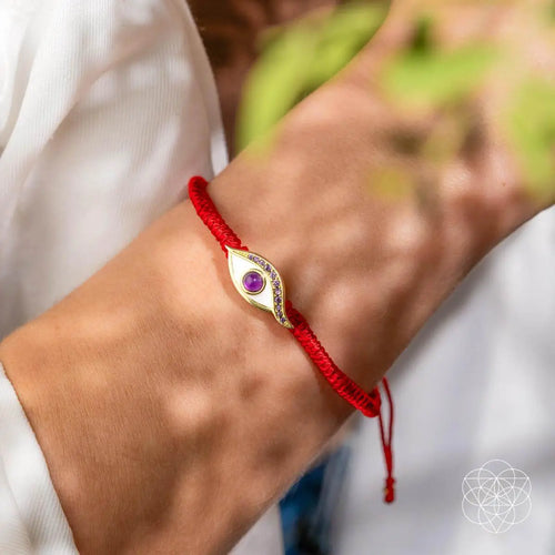 Eye of Spiritual Protection - Four-Strand Red String Bracelet by Conscious Items