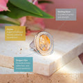 Eye of The Sun - Silver Aura Ring of Attraction by Conscious Items