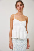 Eyelet Lace Trim Cami Top by Boutique 23