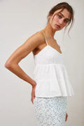 Eyelet Lace Trim Cami Top by Boutique 23