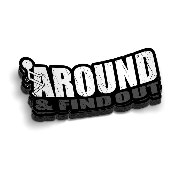 F Around Hard Hat Decal by Armed American Supply