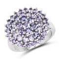 2.52 Carat Genuine Tanzanite .925 Sterling Silver Ring by Bids.com