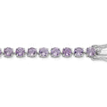 Round Purple Amethyst Prong Sterling Silver Tennis Bracelet by Fine Color Jewels