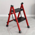 Heavy-Duty 2-Step Folding Ladder – Metal A-Frame with Non-Slip Steps by DailySale