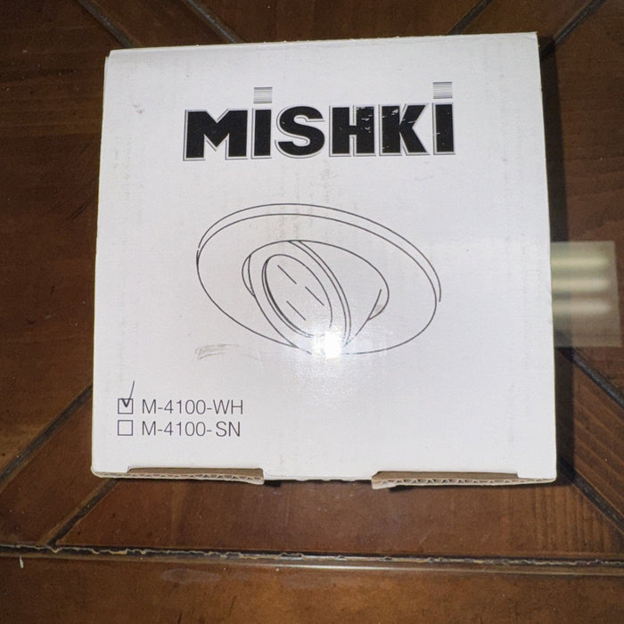 Mishki M-4100-WH Recessed Lighting Trim, White Adjustable Gimbal Spotlight by Price Is Right Miami