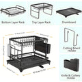 Black Metal Dish Rack – 2-Layer / 3-Layer by DailySale
