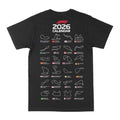 F1 2026 Race Calendar Graphic Tee by Obsessed with graphic tees