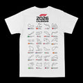 F1 2026 Race Calendar Graphic Tee by Obsessed with graphic tees