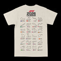 F1 2026 Race Calendar Graphic Tee by Obsessed with graphic tees