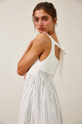 Ribbed Knit Bodice Maxi Dress by Boutique 23