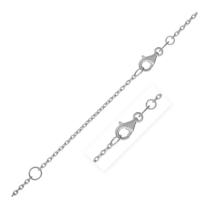 Extendable Cable Chain in 14k White Gold (1.5mm) by Bids.com