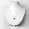 3.25 Carat Genuine Tanzanite and White Diamond 14K White Gold Pendant by Bids.com