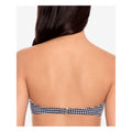 Salt + Cove Black Gingham Stretch Bandeau Ruffled Swimsuit Top, Size Small by Vanessa Jane