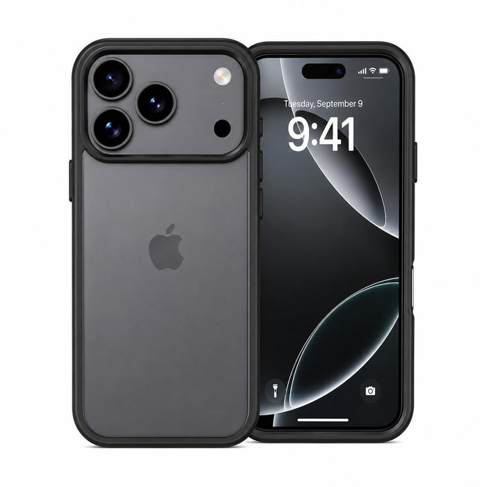 Translucent Matte Case for iPhone 17 Pro, Slim Shockproof Cover, 10FT Military Grade Drop Protection, Anti-Scratch Bumper, Black by Generic