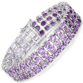 32.30 Carat Genuine Amethyst .925 Sterling Silver Bracelet by Bids.com