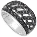 0.54 Carat Genuine Black Diamond .925 Sterling Silver Ring by Bids.com