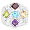 1.67 Carat Genuine Multi Stone .925 Sterling Silver Ring by Bids.com
