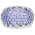 3.01 Carat Genuine Tanzanite and White Diamond .925 Sterling Silver Ring by Bids.com