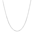 Double Extendable Box Chain in 14k White Gold (0.6mm) by Bids.com