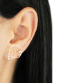 Classic CZ Tiny Diamond Screw Flat Back Earrings: Gold by Boutique 23