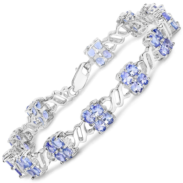 8.16 Carat Genuine Tanzanite .925 Sterling Silver Bracelet by Bids.com