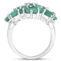 5.88 Carat Genuine Emerald .925 Sterling Silver Ring by Bids.com