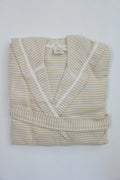 Cotton Yellow & White Bathrobe by NoaPure.com