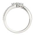 Curved Band Two Stone Diamond Ring in 14k White Gold (3/4 cttw) by Bids.com