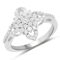 0.55 Carat Genuine White Diamond .925 Sterling Silver Ring by Bids.com