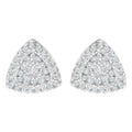 14K White Gold 1/2 cttw Trillion Shaped Diamond Stud Earrings (H-I Clarity, SI2-I1 Color) by Bids.com