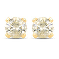 0.98 Carat Genuine LB Diamond 14K Yellow Gold Earrings by Bids.com