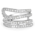 0.83 Carat Genuine White Diamond .925 Sterling Silver Ring by Bids.com
