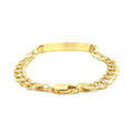 14k Yellow Gold 8 1/2 inch Mens Curb Chain ID Bracelet by Bids.com