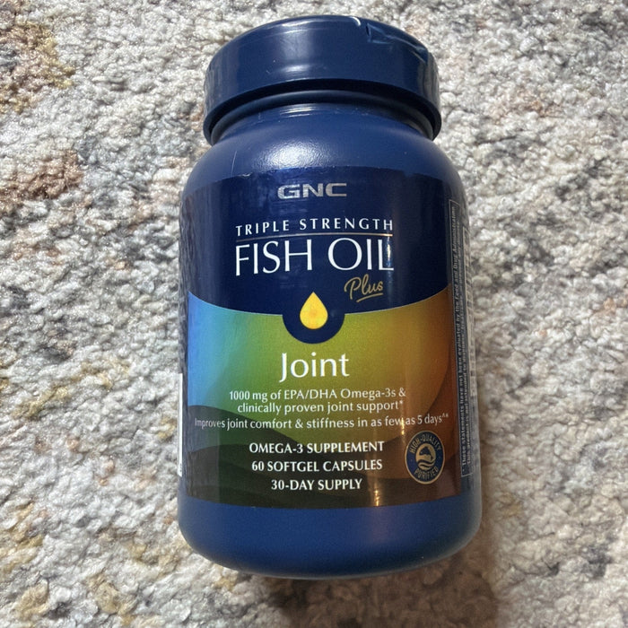 GNC Triple Strength Fish Oil Plus Joint 1000 mg EPA/DHA Omega-3s 60 Softgels by Price Is Right Miami