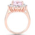 5.56 Carat Genuine Kunzite and White Topaz .925 Sterling Silver Ring by Bids.com