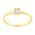 14K Yellow Gold Plated .925 Sterling Silver 1/20 cttw Miracle Set Diamond Promise Ring (J-K Color, I1-I2 Clarity) - Size 6 by Bids.com