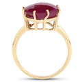 14K Yellow Gold Plated 8.95 Carat Glass Filled Ruby .925 Sterling Silver Ring by Bids.com