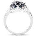 1.62 Carat Genuine Blue Sapphire .925 Sterling Silver Ring by Bids.com