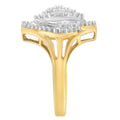 10K Yellow Gold Diamond Cocktail Ring (1/2 Cttw, J-K Color, I2-I3 Clarity) - Size 6-1/2 by Bids.com
