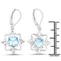 5.30 Carat Genuine Swiss Blue Topaz .925 Sterling Silver Earrings by Bids.com