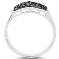 0.43 Carat Genuine Black Diamond .925 Sterling Silver Ring by Bids.com