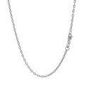 Double Extendable Cable Chain in 14k White Gold (1.9mm) by Bids.com
