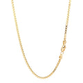 2.0mm 14k Yellow Gold Semi Solid Box Chain by Bids.com