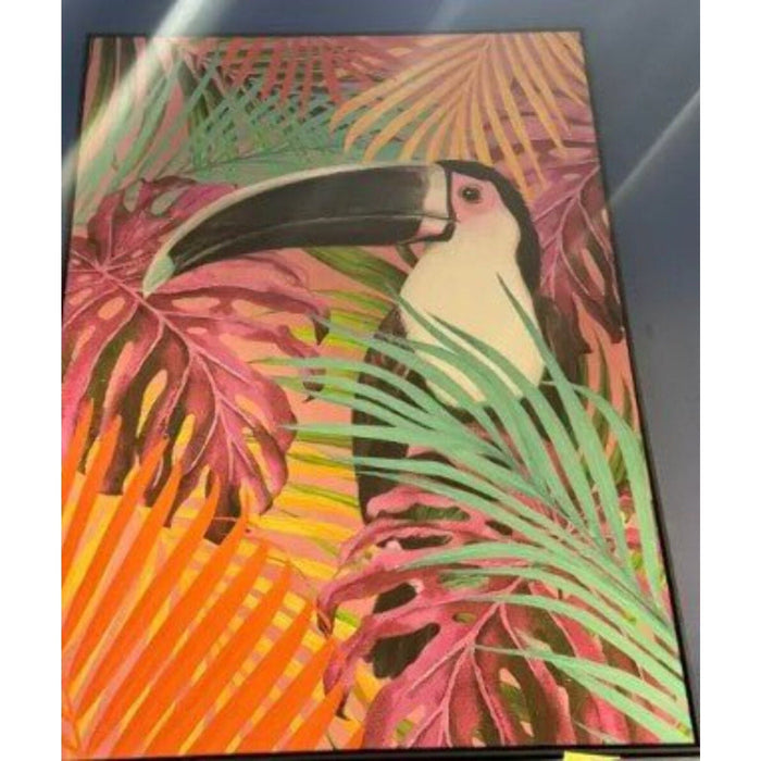 Fluo Toucan Framed Print, 48" x 36" (Approx.) by Price Is Right Miami