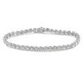 .925 Sterling Silver 1.0 Cttw Diamond Miracle-Set Square Milgrain 7" Link Tennis Bracelet (I-J Color, I3 Clarity) by Bids.com