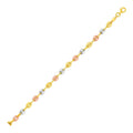 14k Tri Color Gold Mariner Link Bracelet by Bids.com